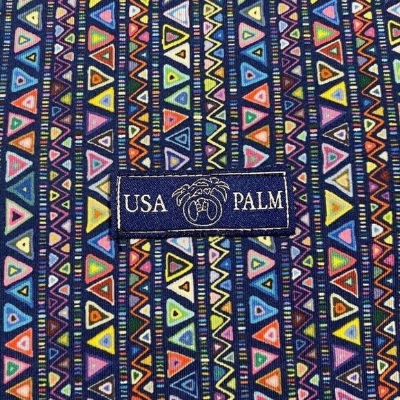 USA Palm Men Large Reversible Sherpa 1/4 Zip Pullover Jacket Gray Blue Geometric - Picture 9 of 16